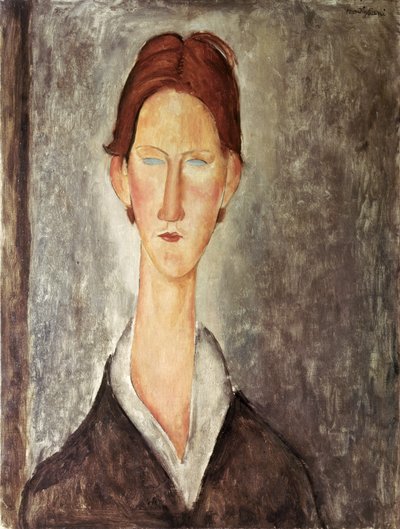 Portret van een student, c.1918-19 door Amedeo Modigliani